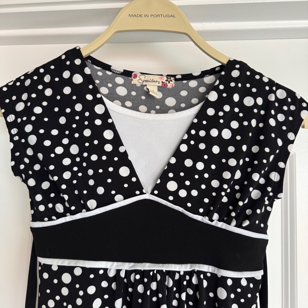 Black and White Polka Dot Top